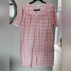 Adonna Sleepwear Nightgown With Pockets & Snap Buttons